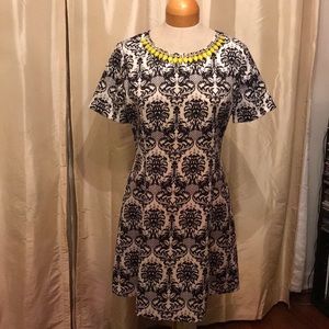 Black and White Printed Cocktail Dress